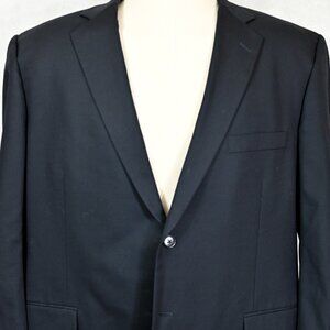 NEW $450 Brooks Brothers Black Wool Blend Suit Jacket Sport Coat 48R